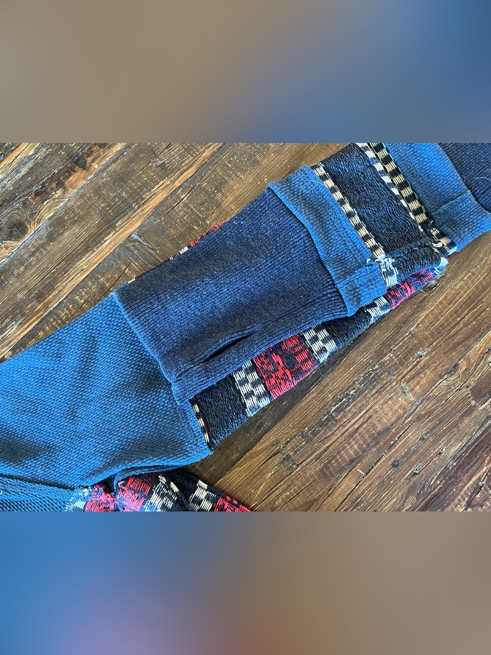 Free People We The Free To The Woods Thermal Henley Sweater in Boy Combo Sz *M/L - Picture 8 of 8